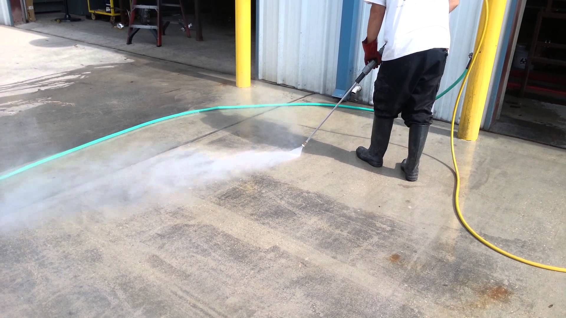Garage Floor Pressure Cleaning