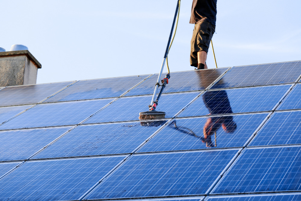 Solar panel cleaning Australia