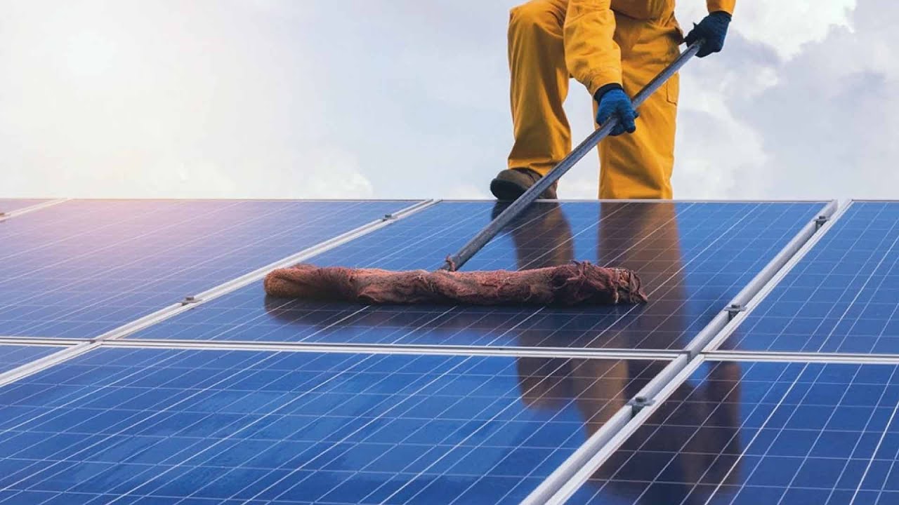 Solar panel cleaning